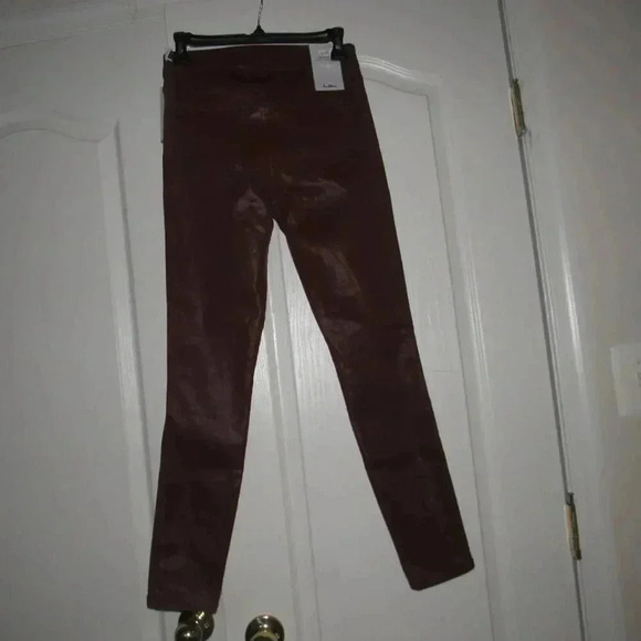 NWT SAM EDELMAN The Stiletto High Rise Skinny Ankle Burgandy Pants Size 2/26 - Picture 3 of 6